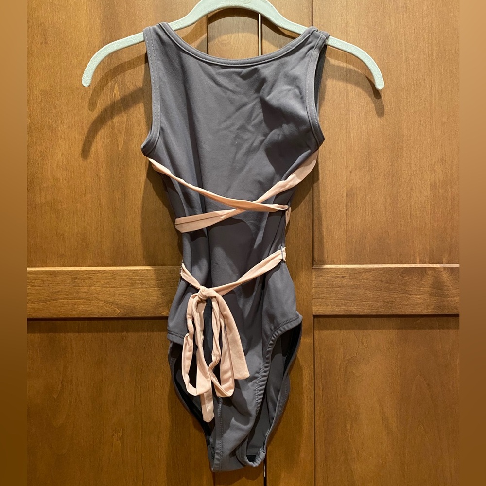 Honeycut Gray/Ballet Pink Leotard